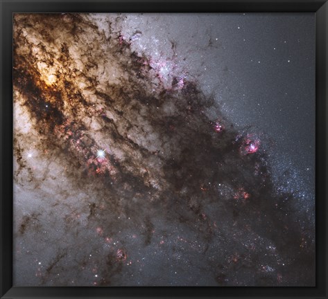 Framed Dark Lanes of Dust Crisscross the Elliptical Galaxy Centaurus A Print