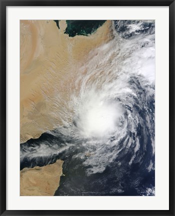 Framed Tropical Storm Keila over the Arabian Peninsula Print