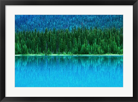 Framed Emerald Lake Boathouse, Yoho National Park, British Columbia, Canada (horizontal) Print