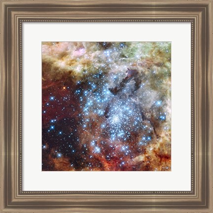 Framed Merging Clusters in 30 Doradus (Non-annotated) Print