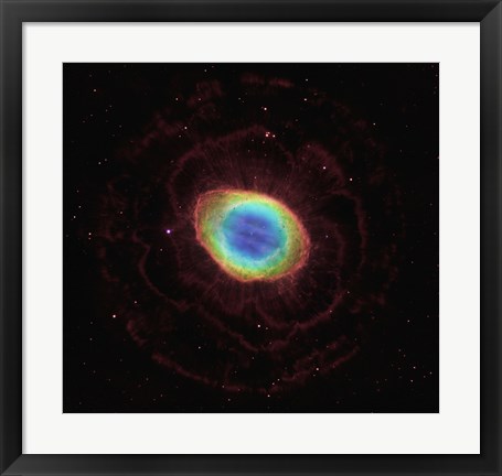 Framed Hubble Reveals the Ring Nebula&#39;s True Shape Print