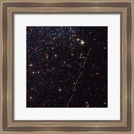 Framed Hubble Tracks Asteroid&#39;s Sky Trek Print