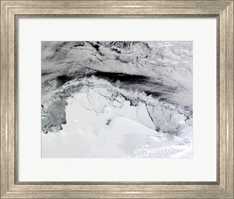 Framed Shackleton Ice Shelf, Antarctica Print