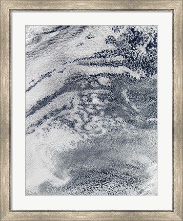 Framed Satellite View of Pacific Ocean Print