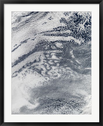 Framed Satellite View of Pacific Ocean Print