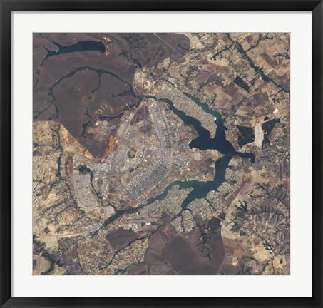 Framed Natural-Color Image of Brasilia, Brazil Print