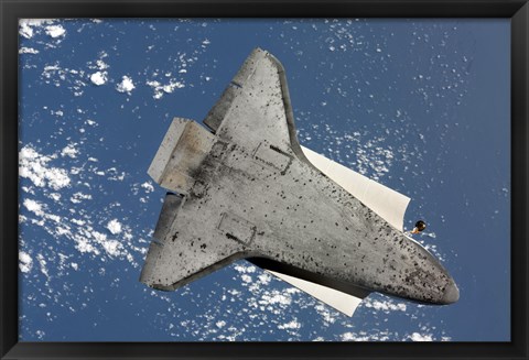 Framed Underside of Space Shuttle Discovery Print