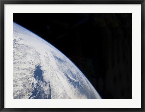 Framed Earth&#39;s Horizon and the Blackness of Space Print