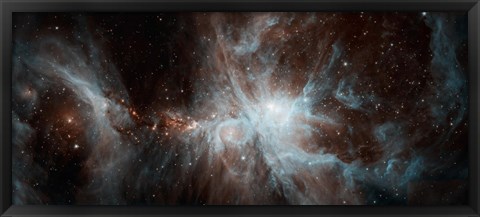 Framed Colony of Hot young Stars in the Orion Nebula Print