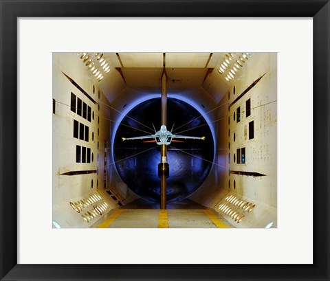 Framed A/A-18 E/F Model Tested in a Wind Tunnel Print