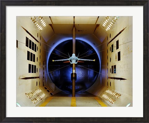 Framed A/A-18 E/F Model Tested in a Wind Tunnel Print