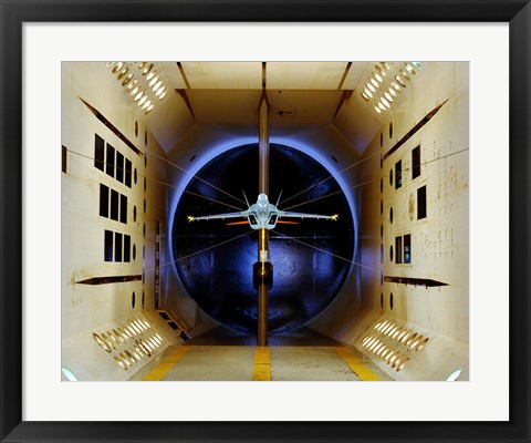 Framed A/A-18 E/F Model Tested in a Wind Tunnel Print