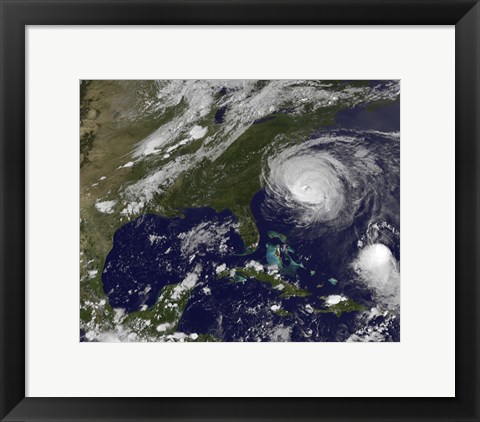 Framed Hurricane Earl Print