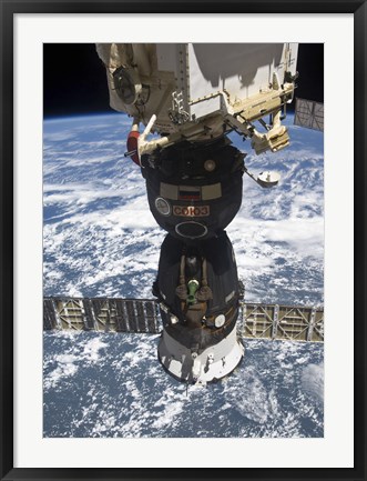 Framed Soyuz TMA-19 spacecraft docked to the Rassvet Mini-Research Module 1 Print