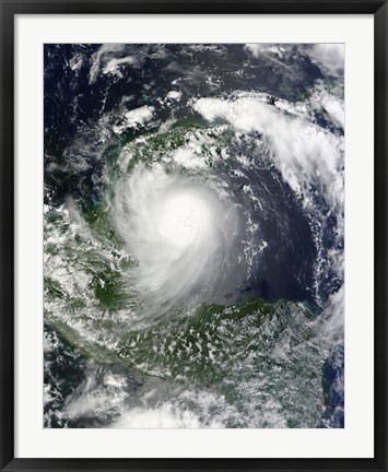 Framed Tropical Storm Karl over the Yucatan Peninsula Print