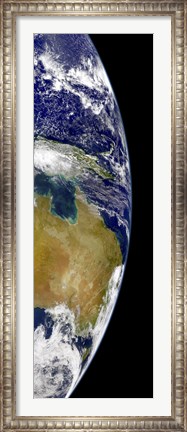 Framed partial view of Earth showing Australia and the Great Barrier Reef Print