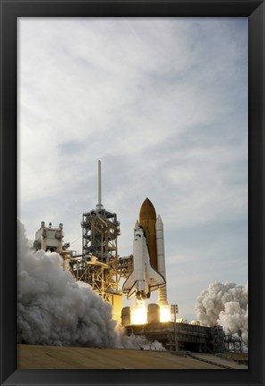 Framed Space Shuttle Takes off from Kennedy Space Center Print