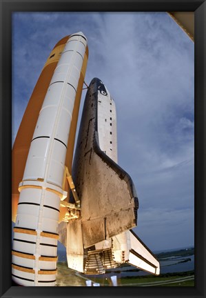 Framed Underside View of Space Shuttle Taking Off Print