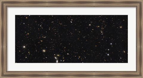 Framed Panoramic view of over 7,500 Galaxies Stretching back Through Most of the Universe&#39;s History Print