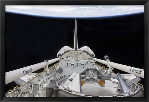 Framed partial view of Space Shuttle Endeavour&#39;s Payload Bay Print