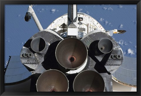 Framed View of the Three Main Engines of Space Shuttle Endeavour&#39;s aft Section Print