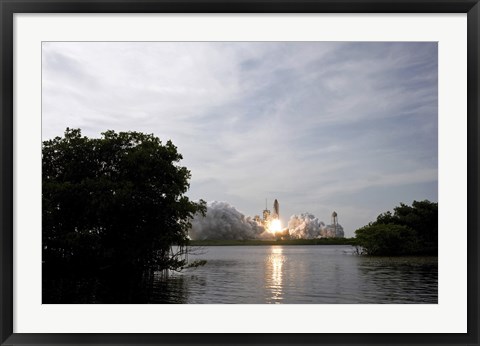 Framed Space Shuttle Endeavour lifts Off from Kennedy Space Center Print