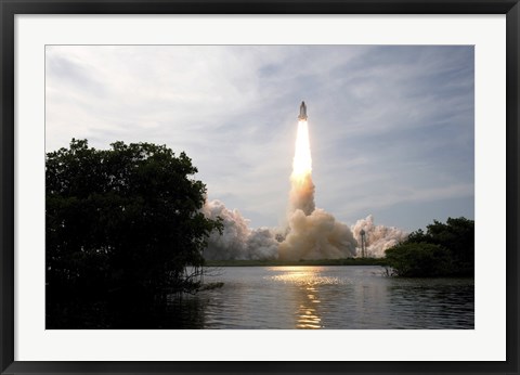 Framed Space Shuttle Lifts Off Print