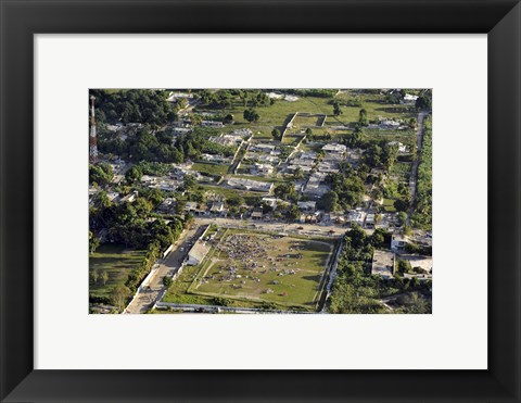 Framed Aerial view of Port-au-Prince, Haiti Print