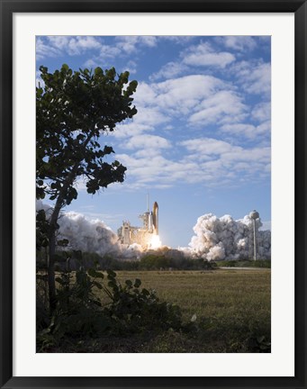 Framed Space Shuttle Atlantis lifts off from its Launch Pad at Kennedy Space Center, Florida Print