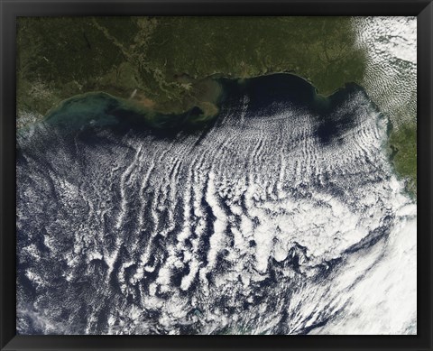 Framed Cloud Streets are Visible Stretching out into the Gulf of Mexico Print