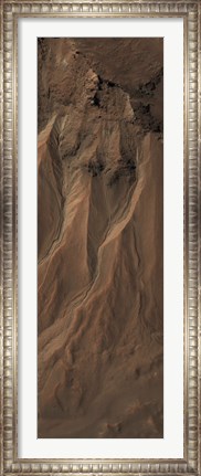 Framed Gullies at the Edge of Hale Crater, Mars Print