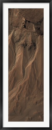 Framed Gullies at the Edge of Hale Crater, Mars Print