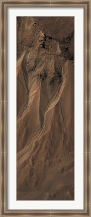 Framed Gullies at the Edge of Hale Crater, Mars Print