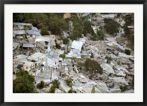 Framed View of Port-au-Prince, Haiti, after a Magnitude 7 Earthquake Hit the Country Print