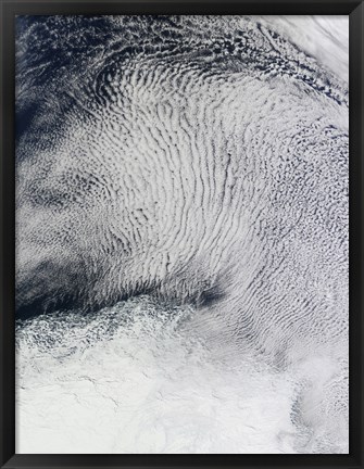 Framed Cloud Patterns and Sea Ice in the Southern Ocean Print