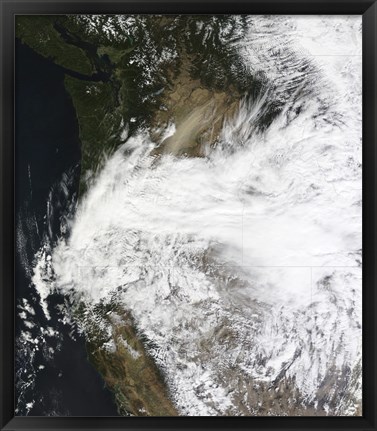 Framed Dust Storm in Eastern Washington, USA Print