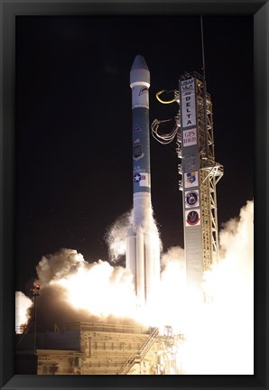 Framed United Launch Alliance Delta II Rocket Lifts off from its Launch Complex Print