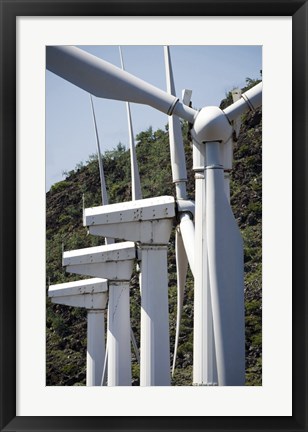 Framed Wind Turbines at the Ascension Auxiliary Airfield Print