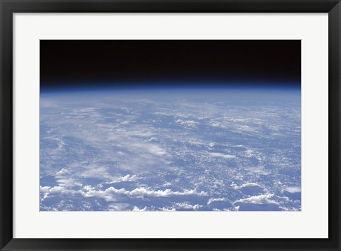 Framed Oblique Horizon view of the Earth&#39;s Atmosphere Print