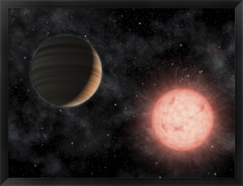 Framed Artist&#39;s Concept of the Smallest Star Known to Host a Planet Print