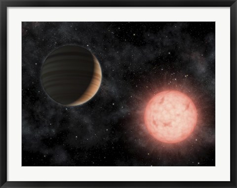 Framed Artist&#39;s Concept of the Smallest Star Known to Host a Planet Print