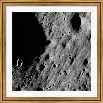 Framed Cratered Regions near the Moon&#39;s Mare Nubium Region Print