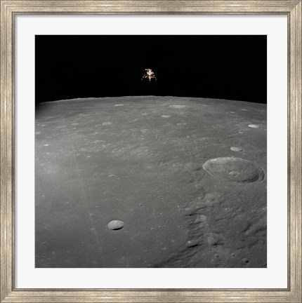 Framed Apollo 12 Lunar Module Intrepid is set in a Lunar Landing Configuration Print