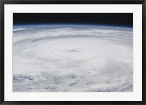 Framed Hurricane Bill in the Atlantic Ocean Print