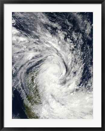 Framed Tropical Storm Jade Coming Ashore over Madagascar Print