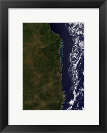 Framed Mozambique Coast Print