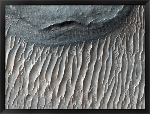 Framed Ius Chasma, a Large Canyon on Mars in the Western region of Valles Marineris Print