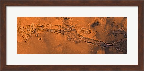 Framed Valles Marineris, the Great Canyon of Mars Print