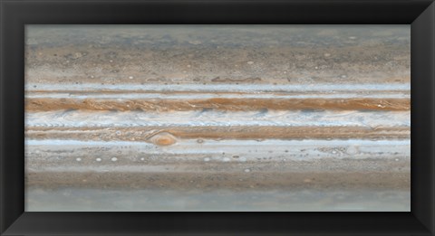 Framed Color Map of Jupiter Print