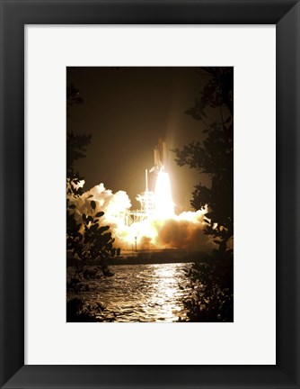 Framed Space Shuttle Endeavour Liftoff Print